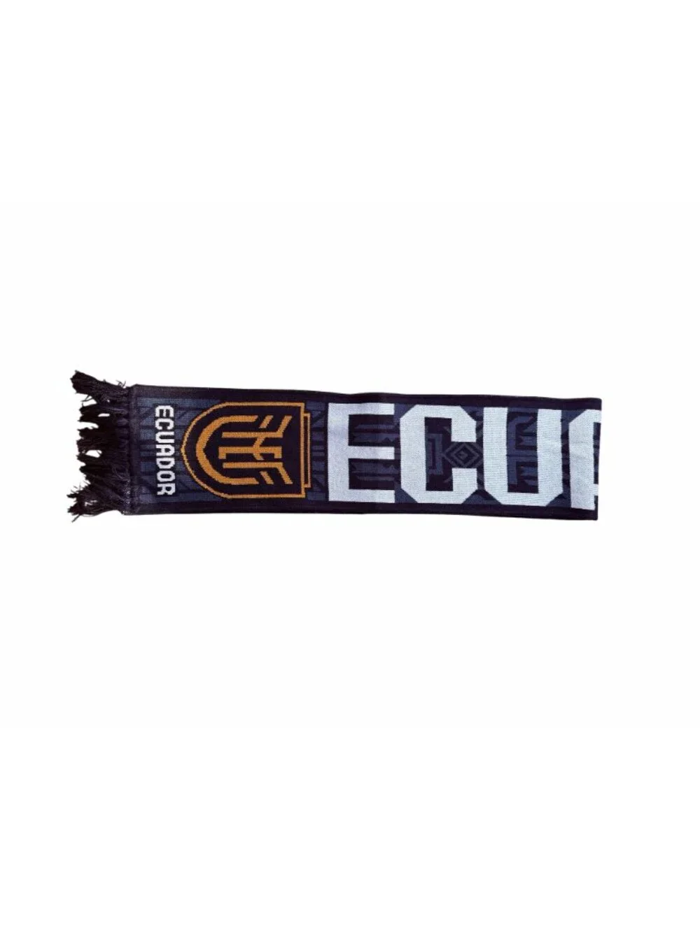 ✨Handmade Soft Wool Scarf Ecuador La Tri Soccer Fan Blue Geometric 1.56m*80cm